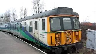 UK: Class 312 EMU departs from Walton on Naze on a service to Colchester (Essex)