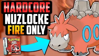 CAN I BEAT A POKÉMON RUBY HARDCORE NUZLOCKE WITH ONLY FIRE TYPES!? (Pokémon Challenge)