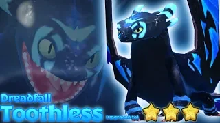 Dreadfall Toothless Upgraded/Trained to 3-Stars "Alpha" | Dragons: Titan Uprising