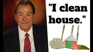 Nick Saban talks cleaning the house for Mrs. Terry 😂 😂 🧼 🧽 | Alabama football head coach