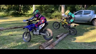 YZ85, KX85 and RM85 ride forest trails together 😁