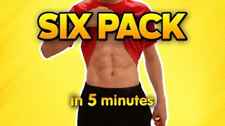 HOW TO get a Six Pack in 5 MINUTES (No equipment) - At home ABS workout | FullTimeNinja