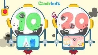 Candybots Numbers 123 - Learn counting 10 to 20 number - Education Apps for Kids