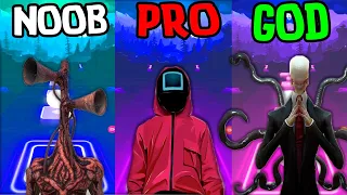 Siren Head Vs Squid Game Vs Slenderman - Tiles Hop EDM Rush