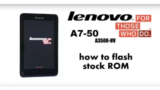 How to flash lenovo a3500HV