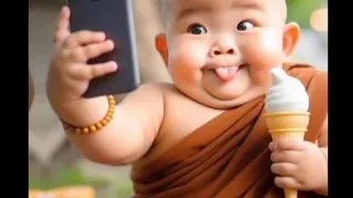 little cute monk 🥰🥰 ai animated #shortvideo