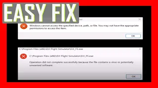 EASY FIX: Windows cannot access the specified device OR File contains a virus or unwanted software