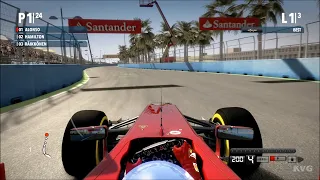 F1 2012 - Valencia Street Circuit - Valencia (European Grand Prix) - Gameplay (PC HD) [1080p60FPS]