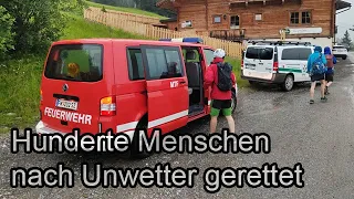 Evakuierung der Rosenalmbahn nach Unwetter