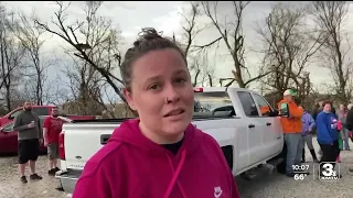 Iowa tornado damage in Shelby and Minden