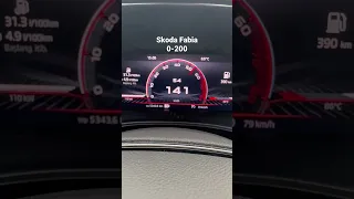 2022 Skoda Fabia 0-200 Acceleration (150 HP Stock)