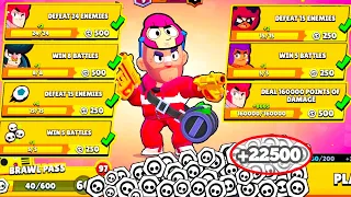 I Got 21500 TOKENS ❤ NONSTOP! 60 QUESTS!😱 45 TIERS - Brawl Stars | Part 2