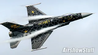 AMAZING "Venom" F-16 Paint Scheme - Full Demo! - Deke Slayton Airfest 2021