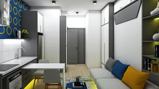 TINY APARTMENT 172sqft ( MICRO STUDIO APARTMENT 16sqm ) | SPACE SAVING IDEAS | NEVER SAY TOO SMALL