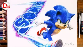 Drawing Sonic Movie ' The Hedgehog ' Super Sonic | DCCOR Drawing