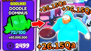 I Bought $2499 DOODLE DOMINUS PET and Became FATTEST PLAYER in Roblox CaseOh Eating Simulator..