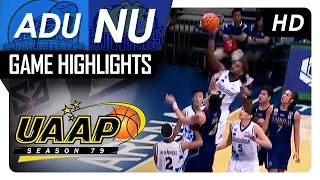 AdU vs NU | Game Highlights | UAAP 79 | September 21, 2016