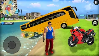 Go to Town 6 - Transport Bus & Sports Bike Driving in Open World Game - Android Gameplay