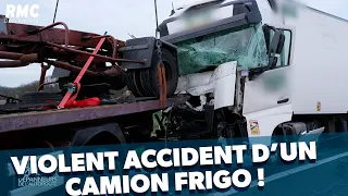 Impressionnant accident d’un camion sur l’autoroute !