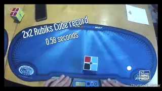 2x2 Rubik’s cube world record 0.58 seconds