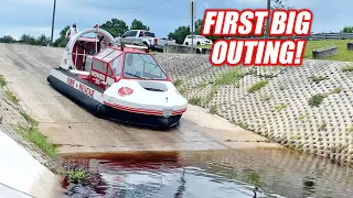 Taking my GIANT Hovercraft on a RIVER ADVENTURE!!! Tore the Skirt, Ran Out of Gas, & More!