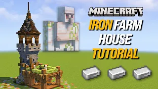 Minecraft Iron Farm House Tutorial [Aesthetic] [Java/Bedrock Edition]