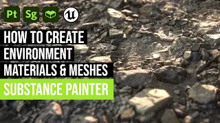 Creating environment materials and meshes in Substance 3D Painter