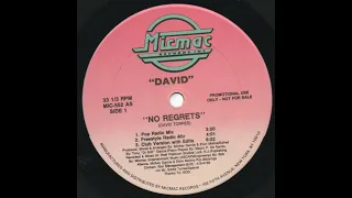 David - No Regrets (Club Version With Edits) 1991