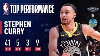 Stephen Curry Goes For 41 Against New Orleans | January 16, 2019