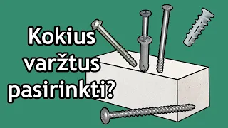 Dujų silikato blokeliai - Kokius varžtus pasirinkti