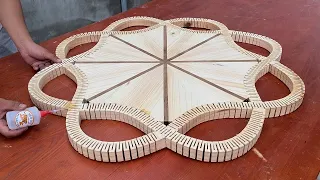 Artistic Woodworking Design // Tutorial To build A Table With Amazing Curves Will Make You Satisfied