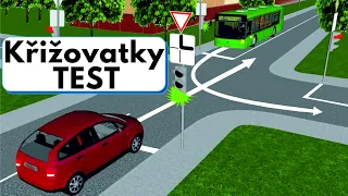 Křižovatky Testy [Autoškola] 2024: Dopravní online křižovatky a značky – Pravidla i řešení testů