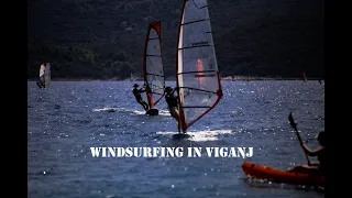 Windsurfing with friends in Viganj