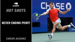 Carlos Alcaraz Wins Never-Ending Rally! | 2022 US Open