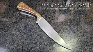 KNIFE MAKING / LEAN & SLEEK KNIFE 수제칼 만들기 #102