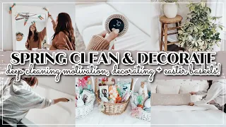 SPRING CLEAN AND DECORATE WITH ME | REFRESH, CLEAN, DECLUTTER + ORGANIZE | 2 DAYS OF SPEED CLEANING