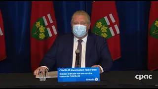 Ontario Premier Doug Ford on COVID-19 vaccine distribution  – January 19, 2021