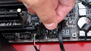 Connecting the cable housing to the motherboard ...