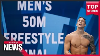 U.S. swimmer Dressel wins third individual gold in 50m freestyle