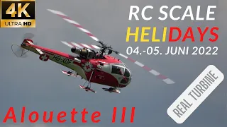 RC GIANT VARIO ALOUETTE III HB-XDF TURBINE ENGINE (RC Scale Helicopter Show 2022)