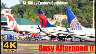 Busy Afternoon | St Kitts Eastern Caribbean | 777, 737, A320, E-175, ATR 72, Global 6000, Islander..