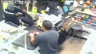 Shopkeeper With Machete Chases Armed Robber