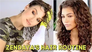 I TRIED ZENDAYA'S CURLY HAIR ROUTINE 😍 | The Glam Belle