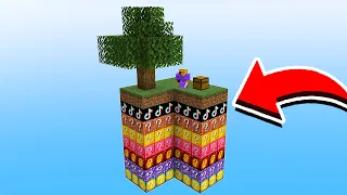 minecraft mas têm CAMADAS DE LUCKY BLOCK no skyblock