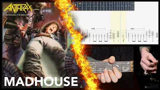 Madhouse by Anthrax | Play-through | Breakdown | Solos | Tab