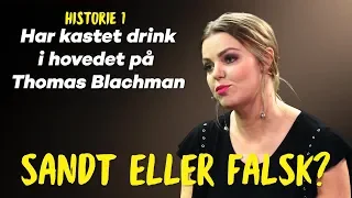 Har Lina Rafn kastet en drink i hovedet på Blachman?