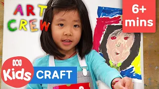 Kids Painting Self-Portraits +6 minutes | Play School Art Crew | ABC Kids