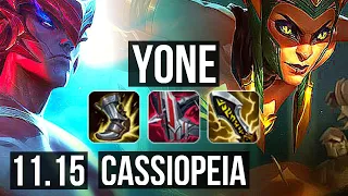 YONE vs CASSIOPEIA (MID) | 16/1/3, Legendary, 66% winrate | EUW Diamond | v11.15