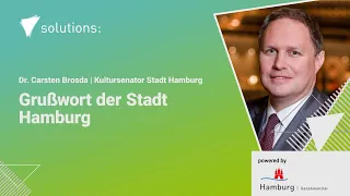 #shh20: Grußwort der Stadt Hamburg | Dr. Carsten Brosda | Kultursenator Stadt Hamburg