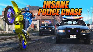 INSANE Police Chase On A FASTEST Dirt Bike In GTA RP